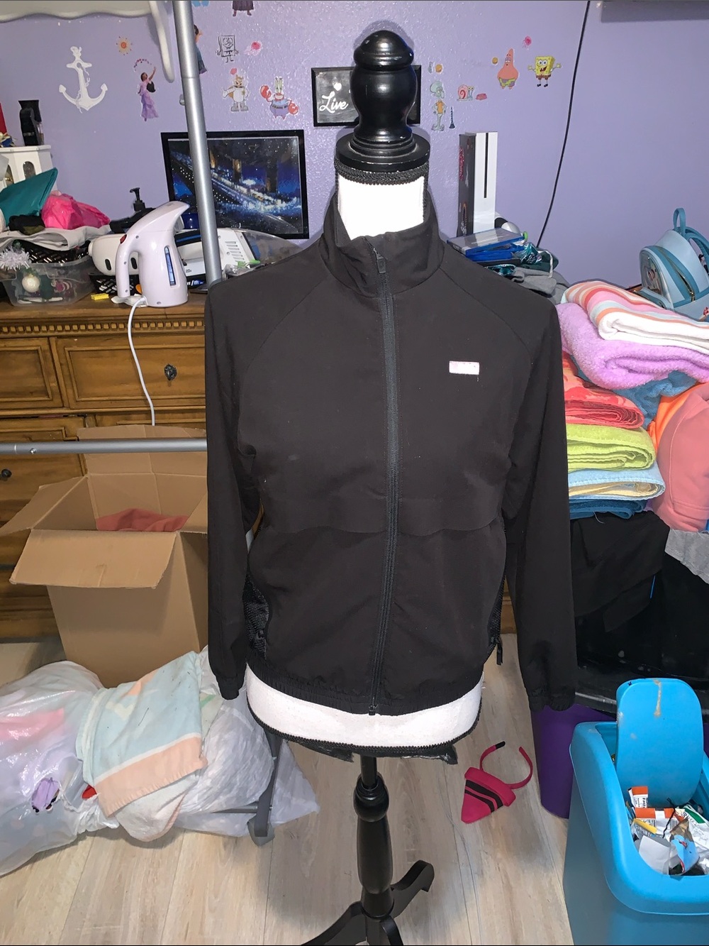 Figs Technical Collection Women's Black Full-Zip Scrub Jacket XXS